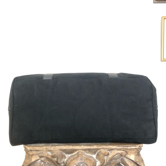 Extra Large Victoria’s Secret Black VS Tote Bag Shoulder Gold Faux Leather - Picture 7 of 11